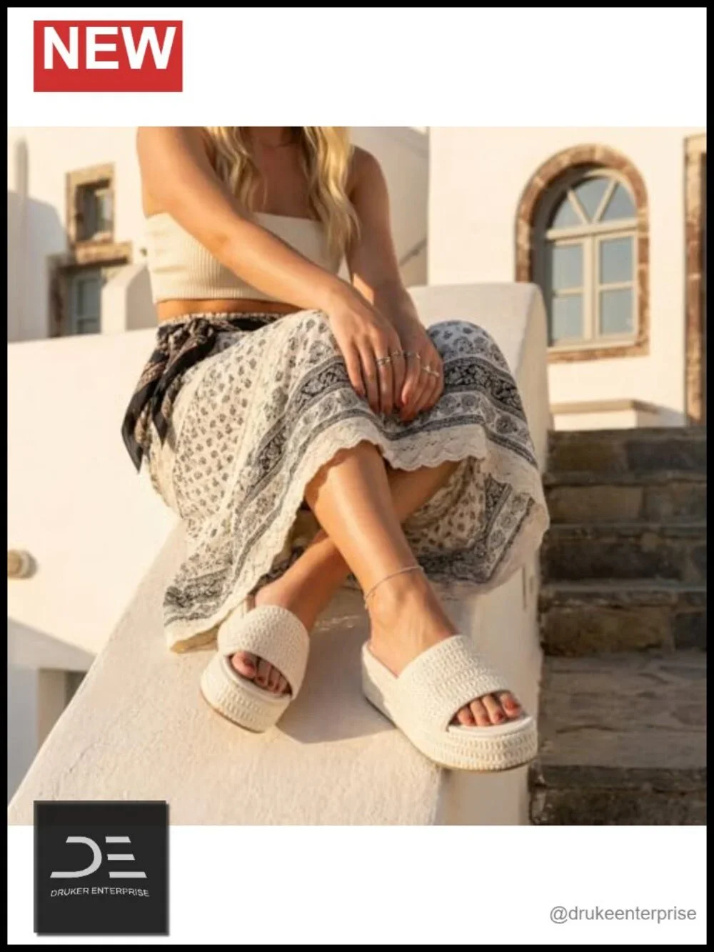 Platform Espadrille Sandals Slip On Memory Foam Women